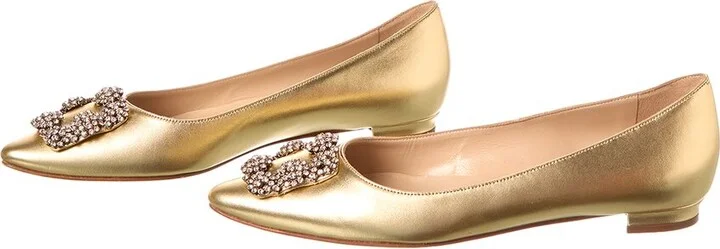 Manolo Blahnik Hangisi Leather Flat (Authentic Pre-Loved) - Image 2