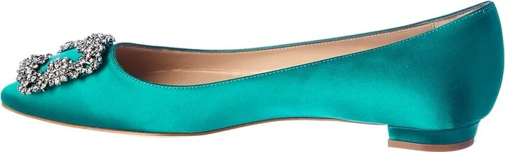 Manolo Blahnik Hangisi Satin Flat - Image 2