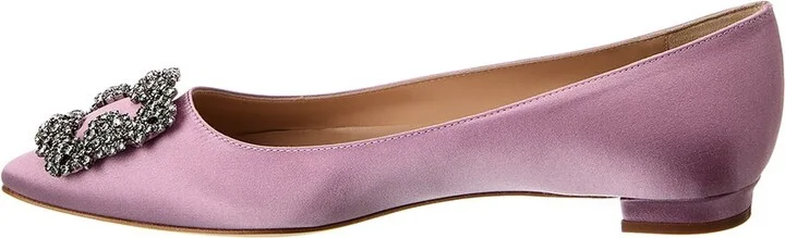 Manolo Blahnik Hangisi Satin Flat - Image 2