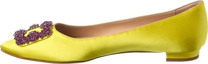 Manolo Blahnik Hangisi Satin Flat - Image 2