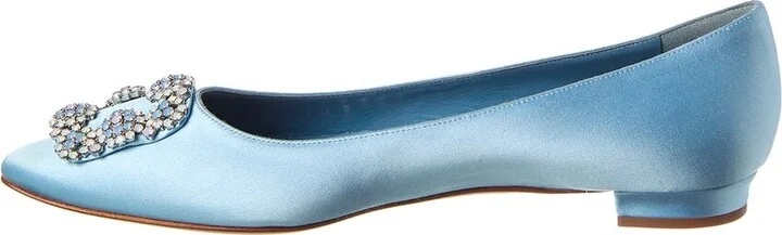 Manolo Blahnik Hangisi Satin Flat - Image 2