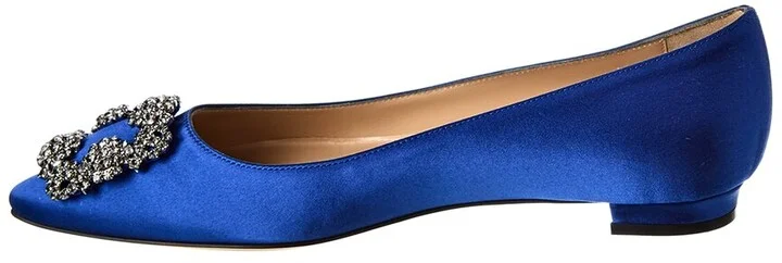 Manolo Blahnik Hangisi Satin Flat - Image 2