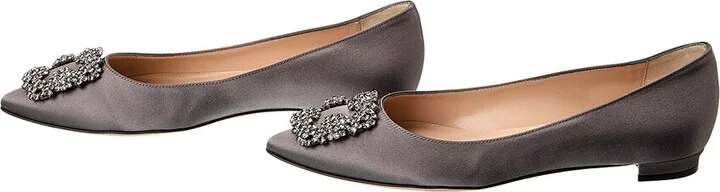 Manolo Blahnik Hangisi Satin Flat (Authentic Pre-Loved) - Image 2