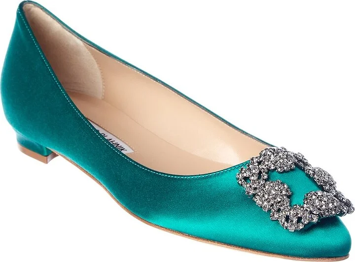 Manolo Blahnik Hangisi Satin Flat