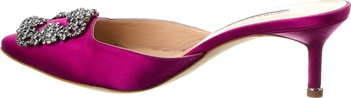 Manolo Blahnik Hangisimu 50 Satin Mule - Image 2