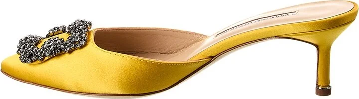 Manolo Blahnik Hangisimu 50 Satin Mule - Image 2