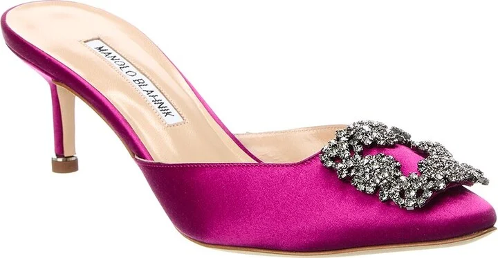 Manolo Blahnik Hangisimu 50 Satin Mule