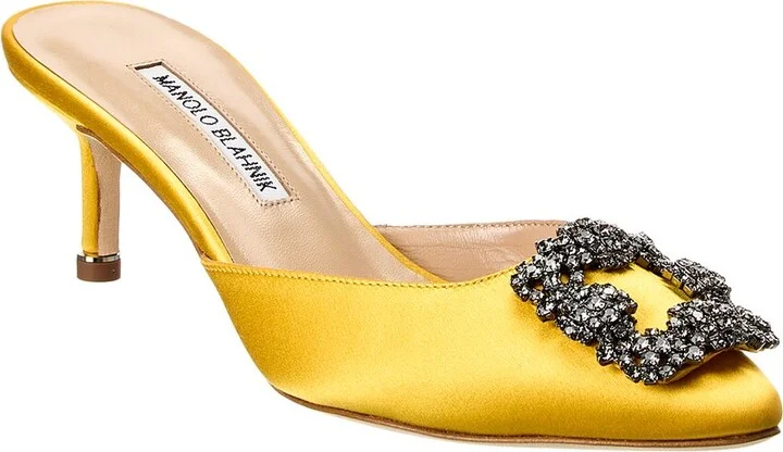 Manolo Blahnik Hangisimu 50 Satin Mule