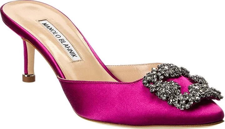 Manolo Blahnik Hangisimu 50 Satin Mule