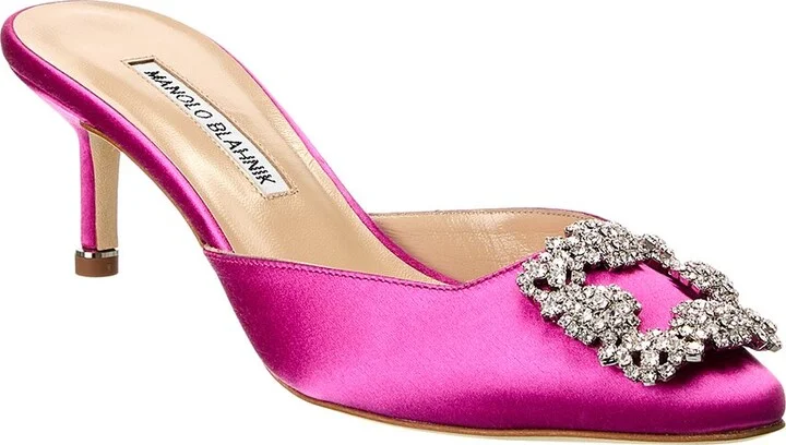 Manolo Blahnik Hangisimu 50 Satin Mule