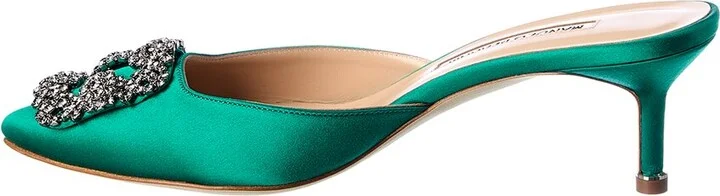 Manolo Blahnik Hangisimu 50 Satin Pump - Image 2
