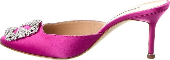 Manolo Blahnik Hangisimu 70 Satin Mule - Image 2