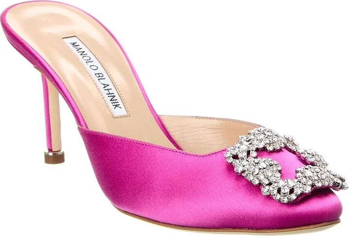 Manolo Blahnik Hangisimu 70 Satin Mule