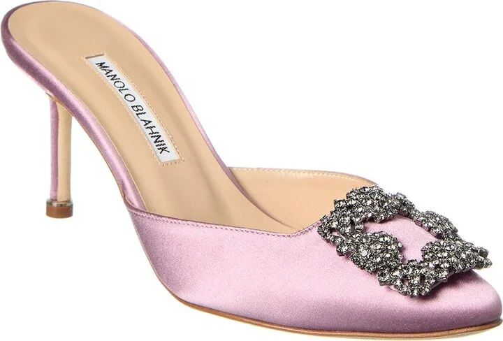 Manolo Blahnik Hangisimu 70 Satin Mule