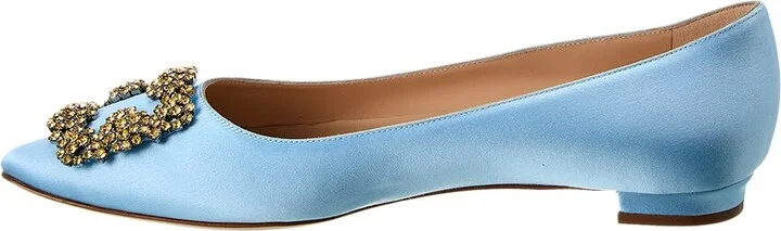 Manolo Blahnik Hangisimu Satin Flat - Image 2