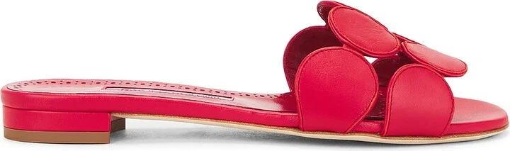 Manolo Blahnik Haribalmu 10 Sandal in Red