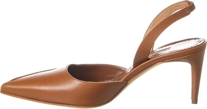 Manolo Blahnik Homerasli 70 Leather Slingback Pump - Image 2
