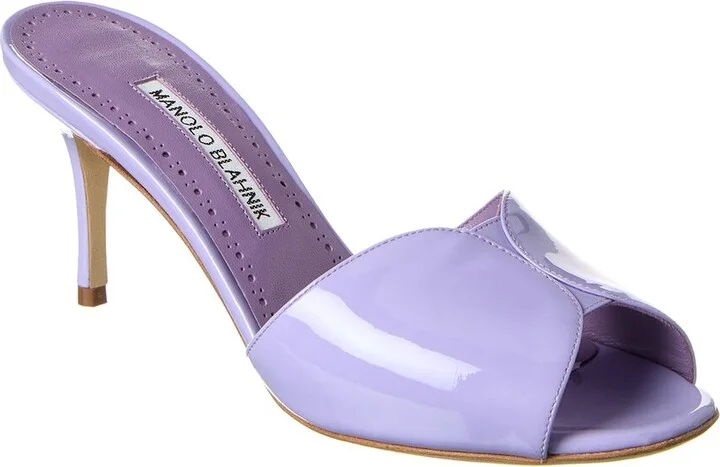 Manolo Blahnik Houramu 70 Patent Sandal
