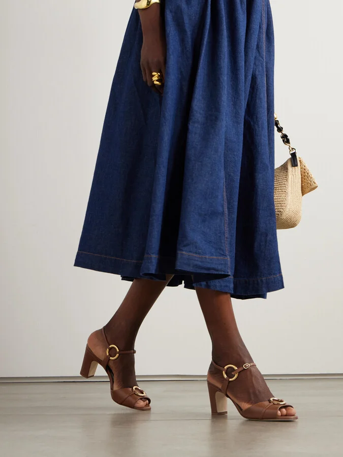 Manolo Blahnik - Ileos Leather Sandals - Brown - Image 2