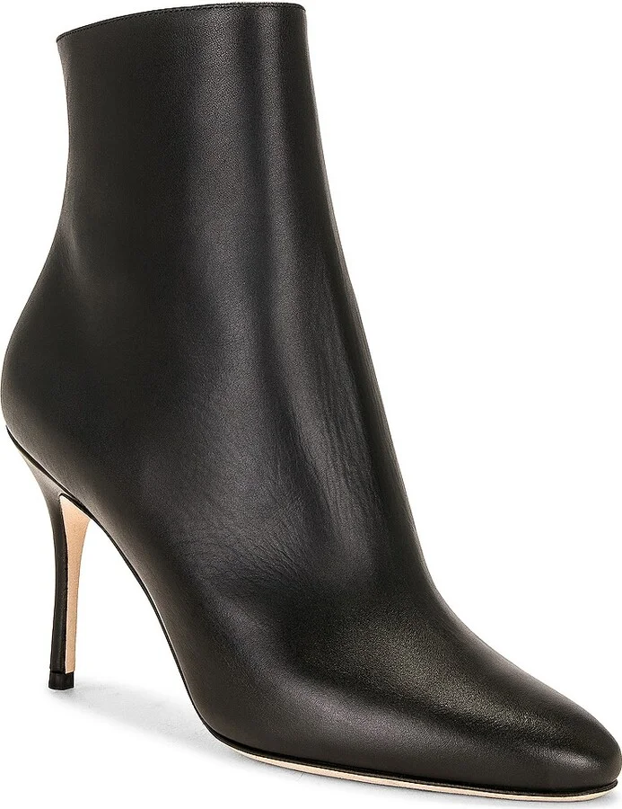 Manolo Blahnik Insopo 90 Leather Boot in Black - Image 2