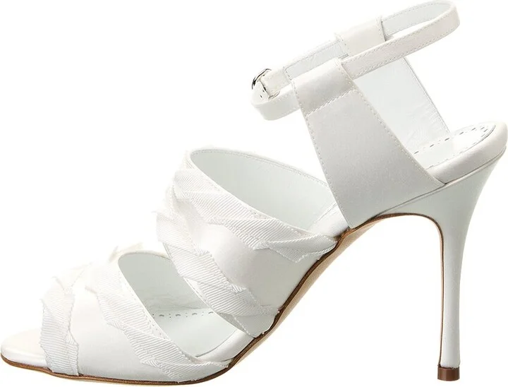 Manolo Blahnik Janada 105 Satin Sandal - Image 2