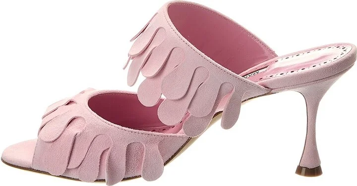 Manolo Blahnik Kelna 70 Suede Sandal - Image 2