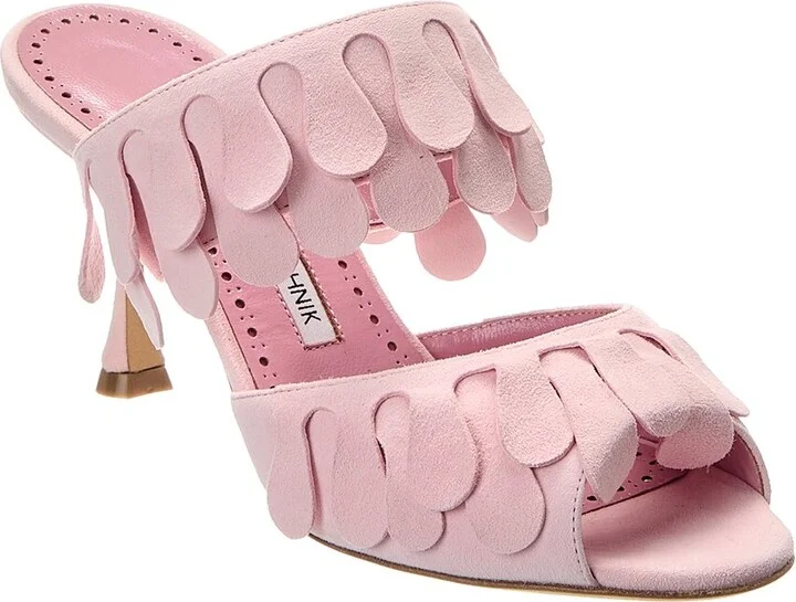 Manolo Blahnik Kelna 70 Suede Sandal