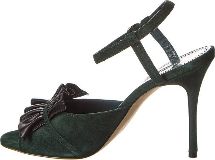 Manolo Blahnik Khedni 105 Suede & Leather Sandal - Image 2