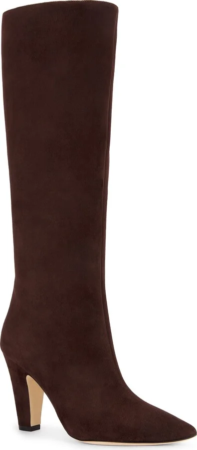 Manolo Blahnik Lina 90 Suede Boot in Chocolate - Image 2