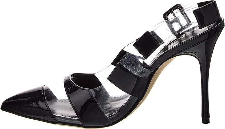 Manolo Blahnik Lixra 100 Vinyl & Patent Pump - Image 2