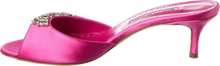 Manolo Blahnik Lumada 50 Satin Mule - Image 2