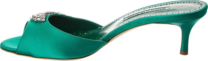 Manolo Blahnik Lumada 50 Satin Sandal - Image 2