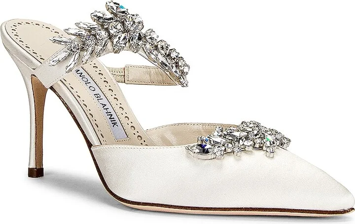 Manolo Blahnik Lurum 90 Heel in Cream - Image 2