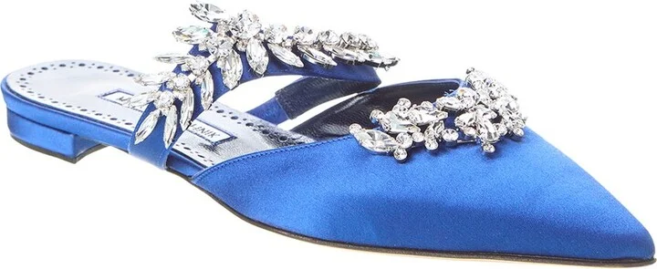 Manolo Blahnik Lurum Satin Flat