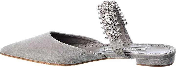 Manolo Blahnik Lutara Velvet Flat - Image 2