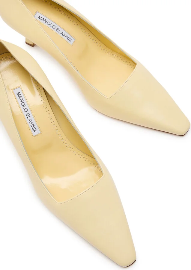 Manolo Blahnik Lyel 40 Leather Pumps - Image 3
