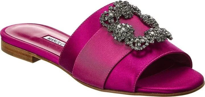 Manolo Blahnik Martamod Satin Sandals