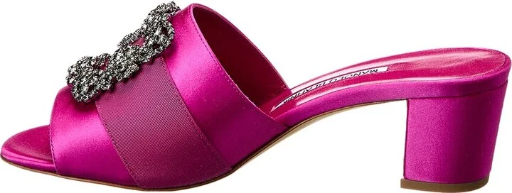 Manolo Blahnik Martanew 50 Satin Sandal - Image 2