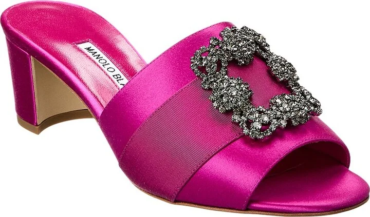 Manolo Blahnik Martanew 50 Satin Sandal