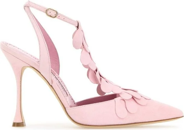 Manolo Blahnik Marwams Ankle Strap Pumps