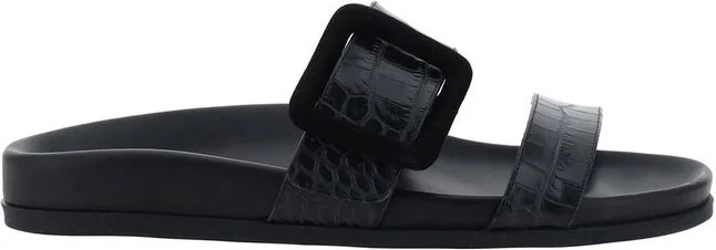 Manolo Blahnik Mayfu Buckle Sandals