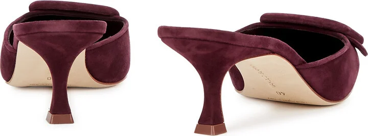 Manolo Blahnik Maysale 50 Suede Mules - Image 3
