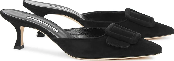 Manolo Blahnik Maysale 50 Suede Mules - Image 7