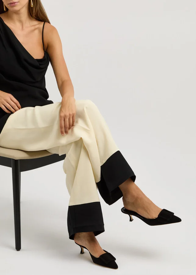 Manolo Blahnik Maysale 50 Suede Mules - Image 10