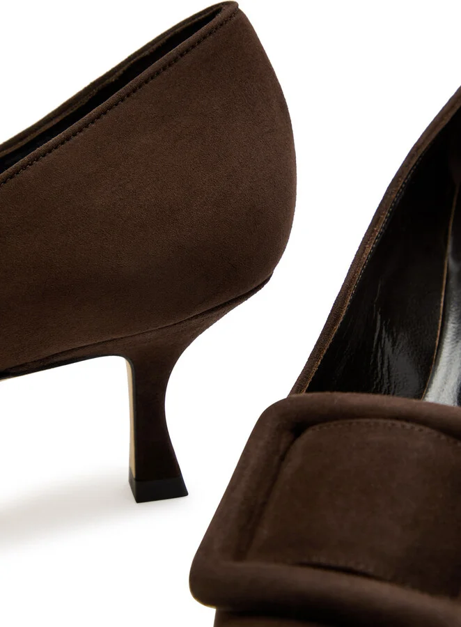 Manolo Blahnik Maysale 50 Suede Pumps - Image 4