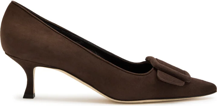Manolo Blahnik Maysale 50 Suede Pumps