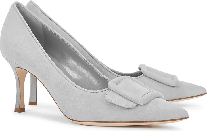 Manolo Blahnik Maysale 70 Suede Mules - Image 6