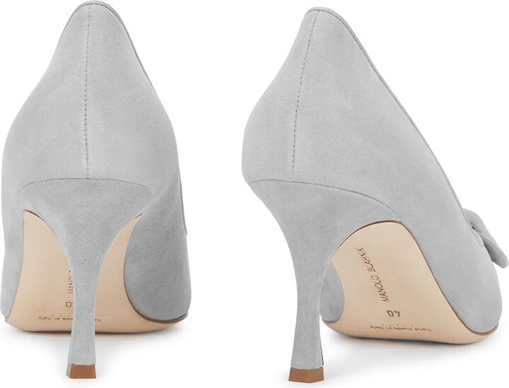 Manolo Blahnik Maysale 70 Suede Mules - Image 7