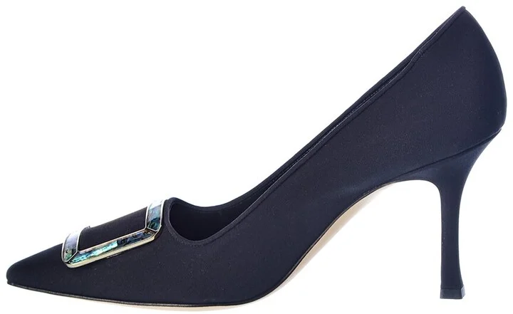 Manolo Blahnik Maysale 90 Silk Pump - Image 2