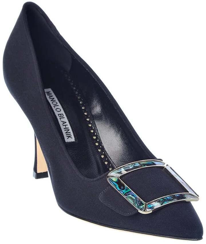 Manolo Blahnik Maysale 90 Silk Pump